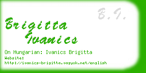 brigitta ivanics business card